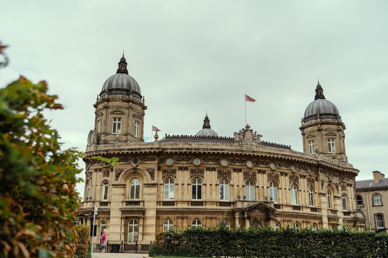 Classic architectural view of Hull Maritime Museum in Kingston upon Hull, UK.